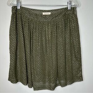 By Gryphon Anthropologie Cube Print All Over Beaded Mini Skirt Size L BNWT!